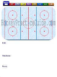 Hockey Practice Guide for Hockey Coaches to assist in providing structured hockey practices to maximize hockey player skills and coaching efficiency